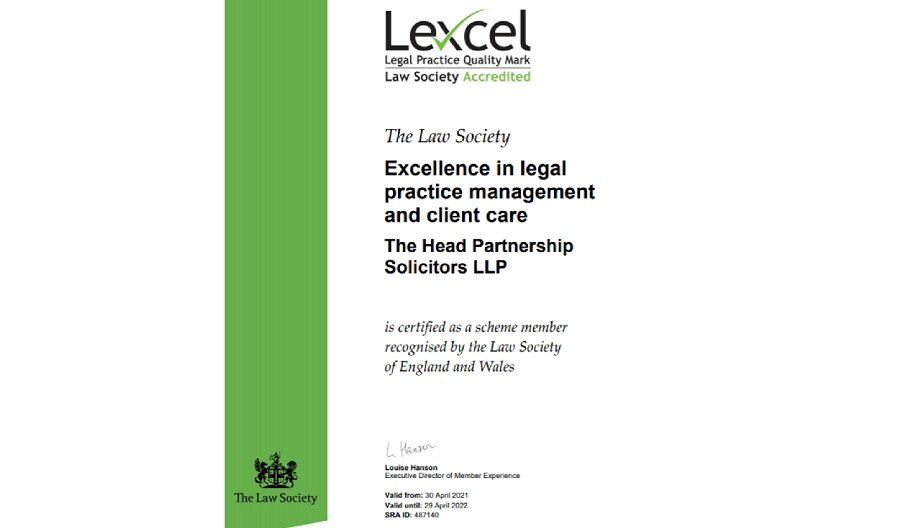 THP Solicitors Awarded Law Society Quality Standard