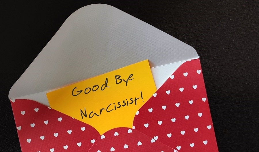 Note to say goodbye to a narcissist on divorce